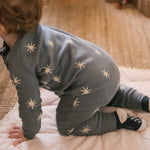 Pehr-Ribbed Baby Footless Sleeper-Starry Midnight-6