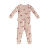 Pehr-ribbed kids Pajama-With a bow-1