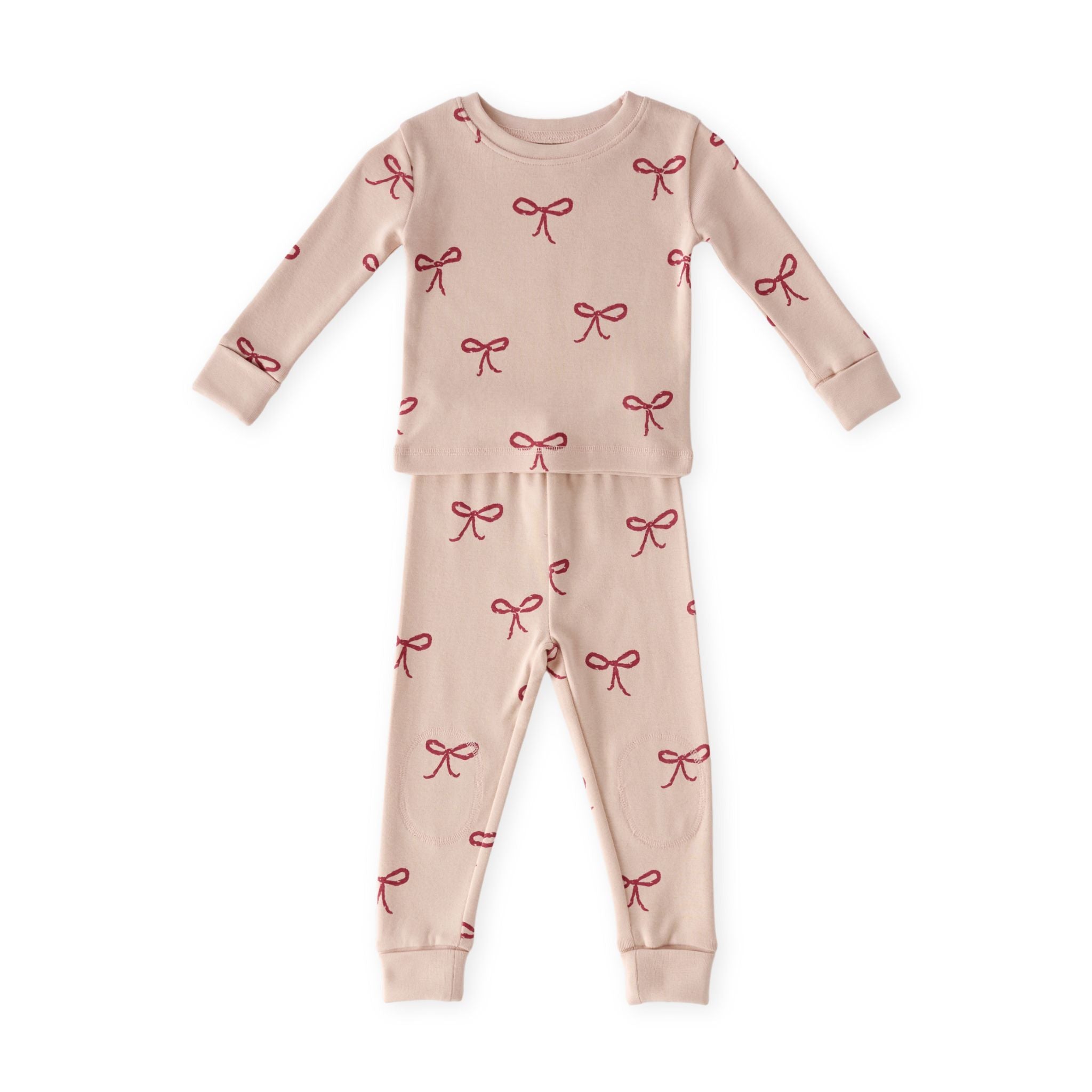 Pehr-ribbed kids Pajama-With a bow-1