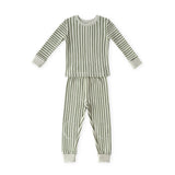 Pehr-Ribbed Kids Pajama-Stripes Away Evergreen-1