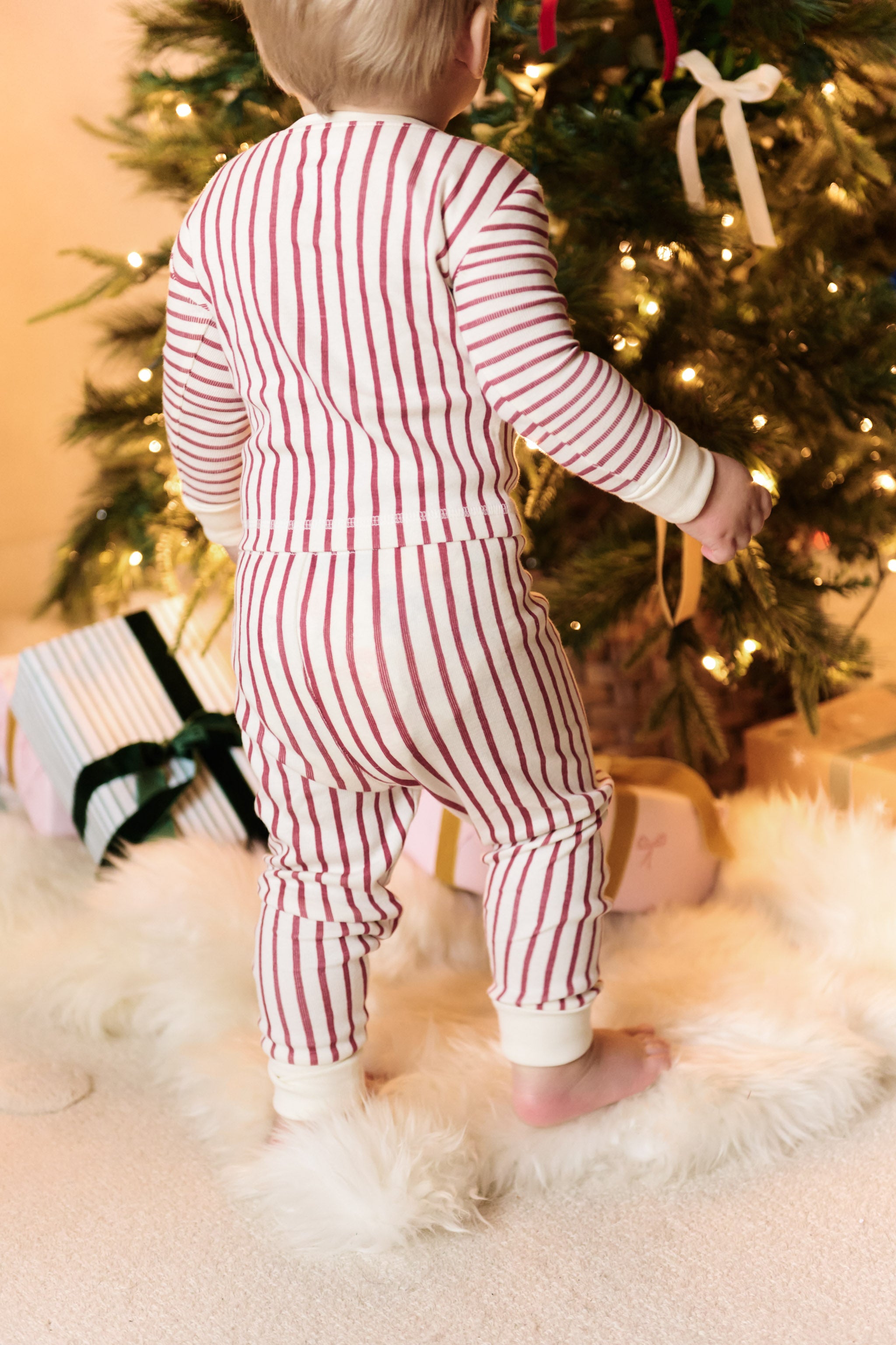 Pehr-Ribbed Toddler Pajama-Stripes Away Berry-3