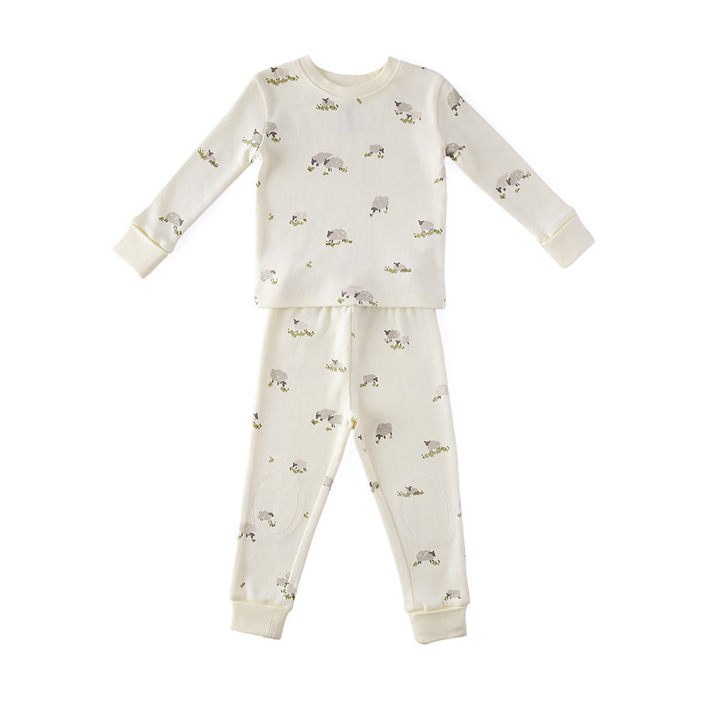 Pehr-Ribbed Toddler Pajama-Baa Baa Sheep-1