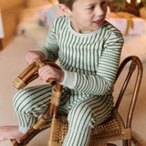 Pehr-Ribbed Kids Pajama-Stripes Away Evergreen-2