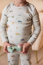 kids ribbed kids pajama rush hour mist pehr 4