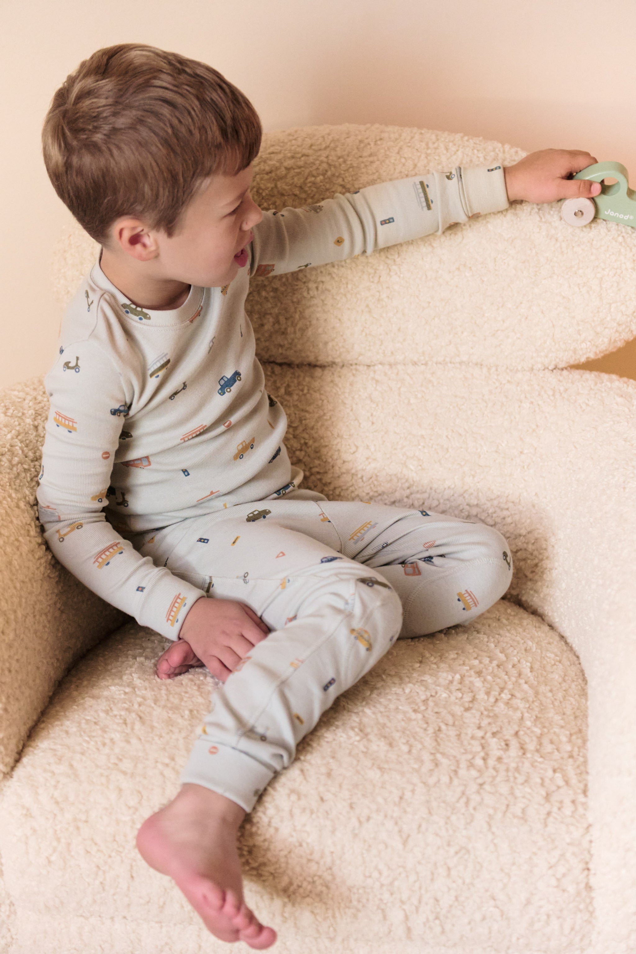 Pehr-Ribbed Kids Pajama-Rush Hour Mist-5