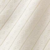 Pehr-Pointelle Short Sleeve Baby Sleeper-Natural-4