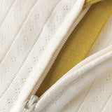 Pehr-Pointelle Short Sleeve Baby Sleeper-Natural-5
