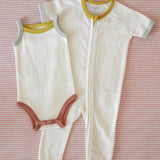 Pehr-Pointelle Short Sleeve Baby Sleeper-Natural-8