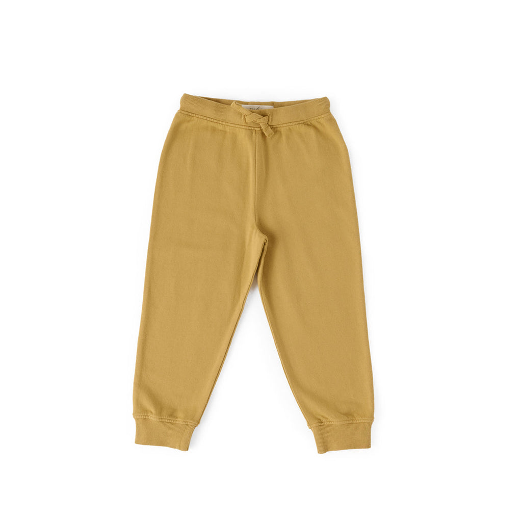 kids french terry kids jogger dijon in yellows pattern pehr 1