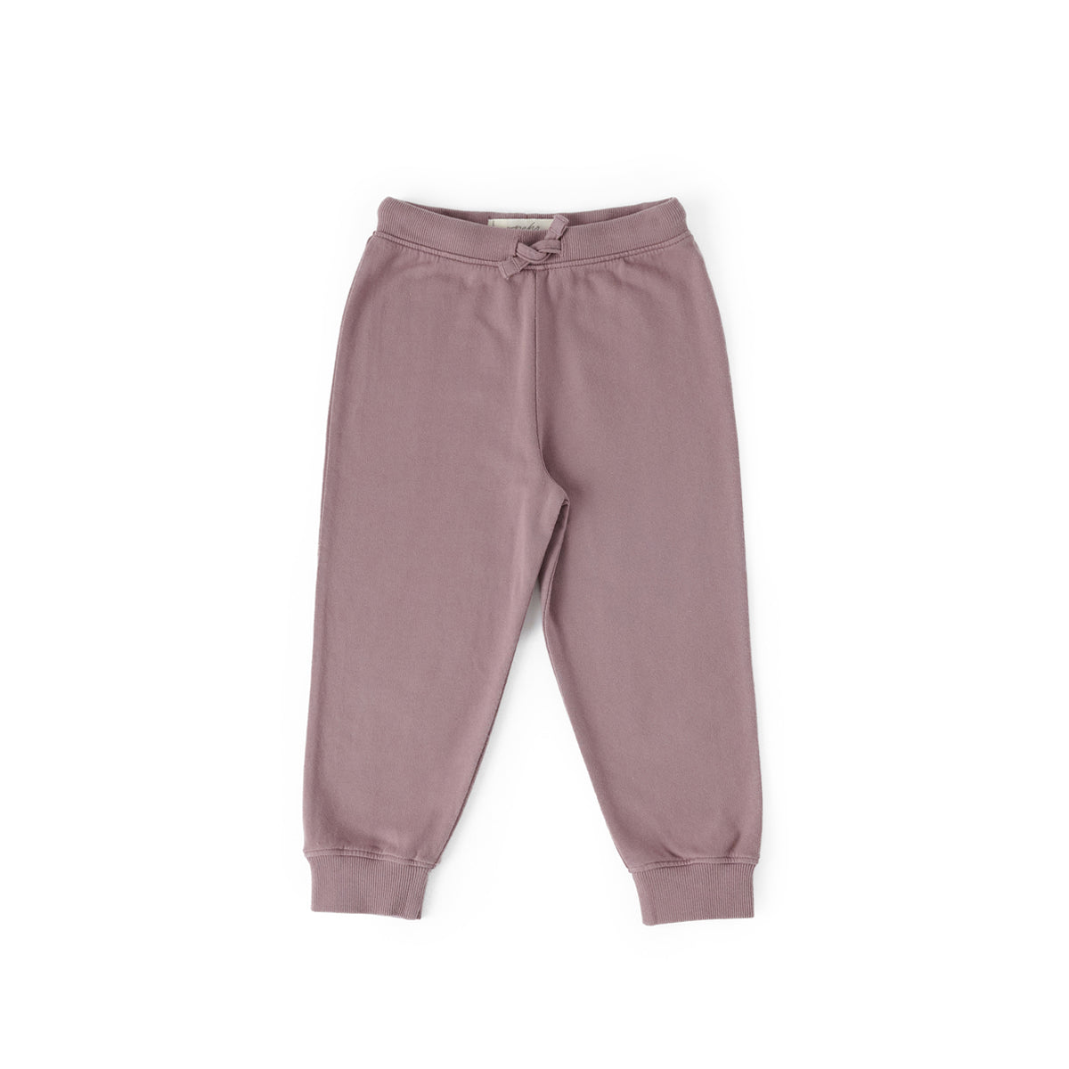 kids french terry kids jogger plum in purples pattern pehr 1