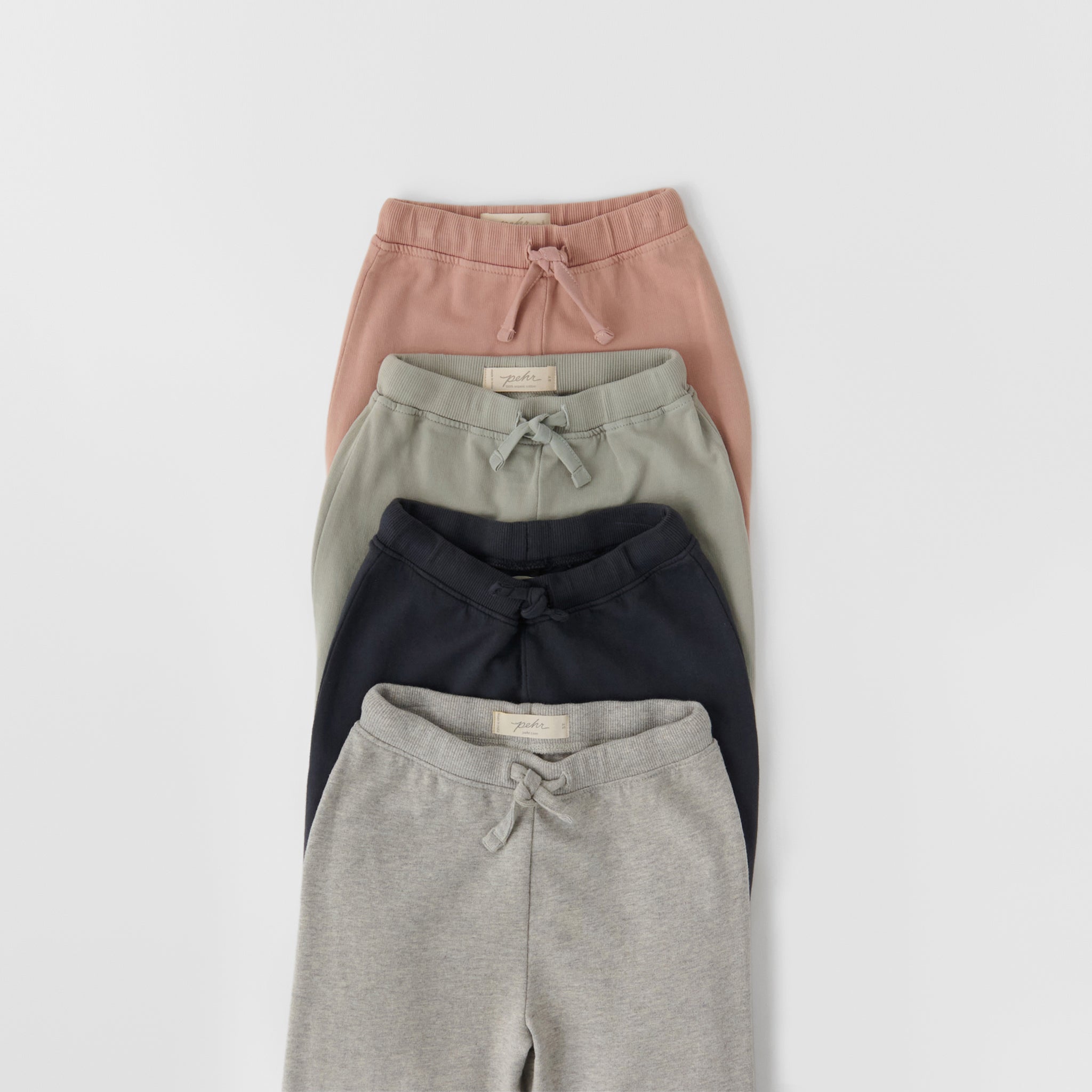 French Terry Toddler Jogger - Heather Grey- Group Flatlay