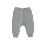 French Terry Harem Pant - Heather Grey- Front