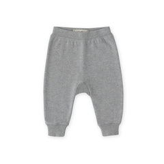 French Terry Harem Pant - Heather Grey- Front