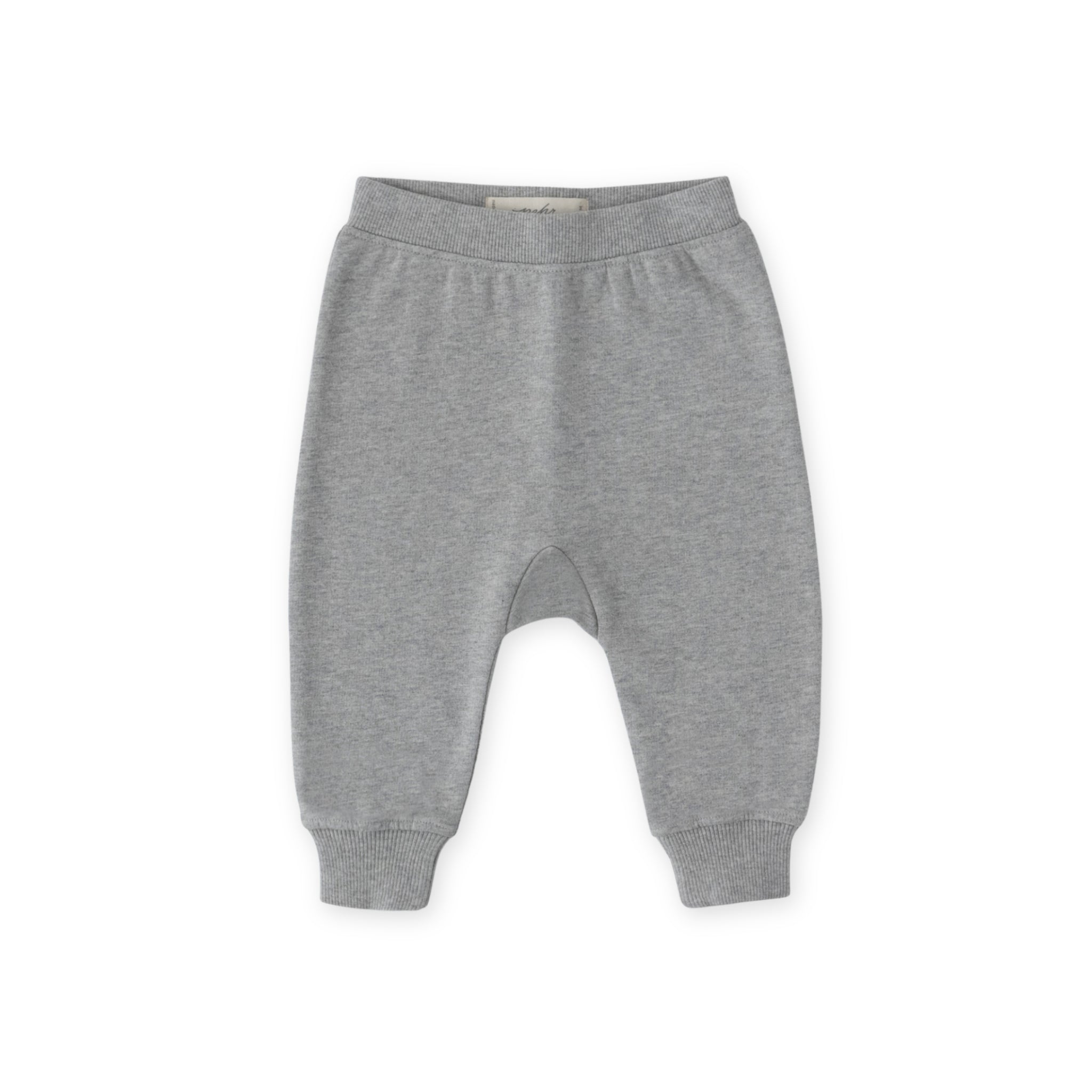 French Terry Harem Pant - Heather Grey- Front