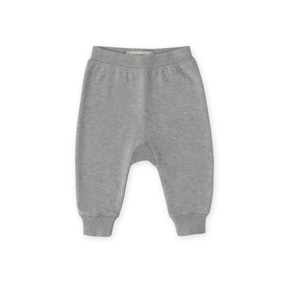 French Terry Harem Pant - Heather Grey- Front