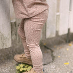 Essentials Legging - Spotted Pink- Side- Up Close