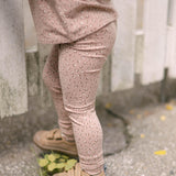 Essentials Legging - Spotted Pink- Side- Up Close