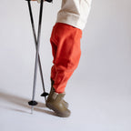 Teddy Fleece Jogger - Apple- On Toddler- Soft Pant Tucked Into Boot