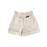 Pehr-Vintage Twill Paperbag Shorts-Natural-4