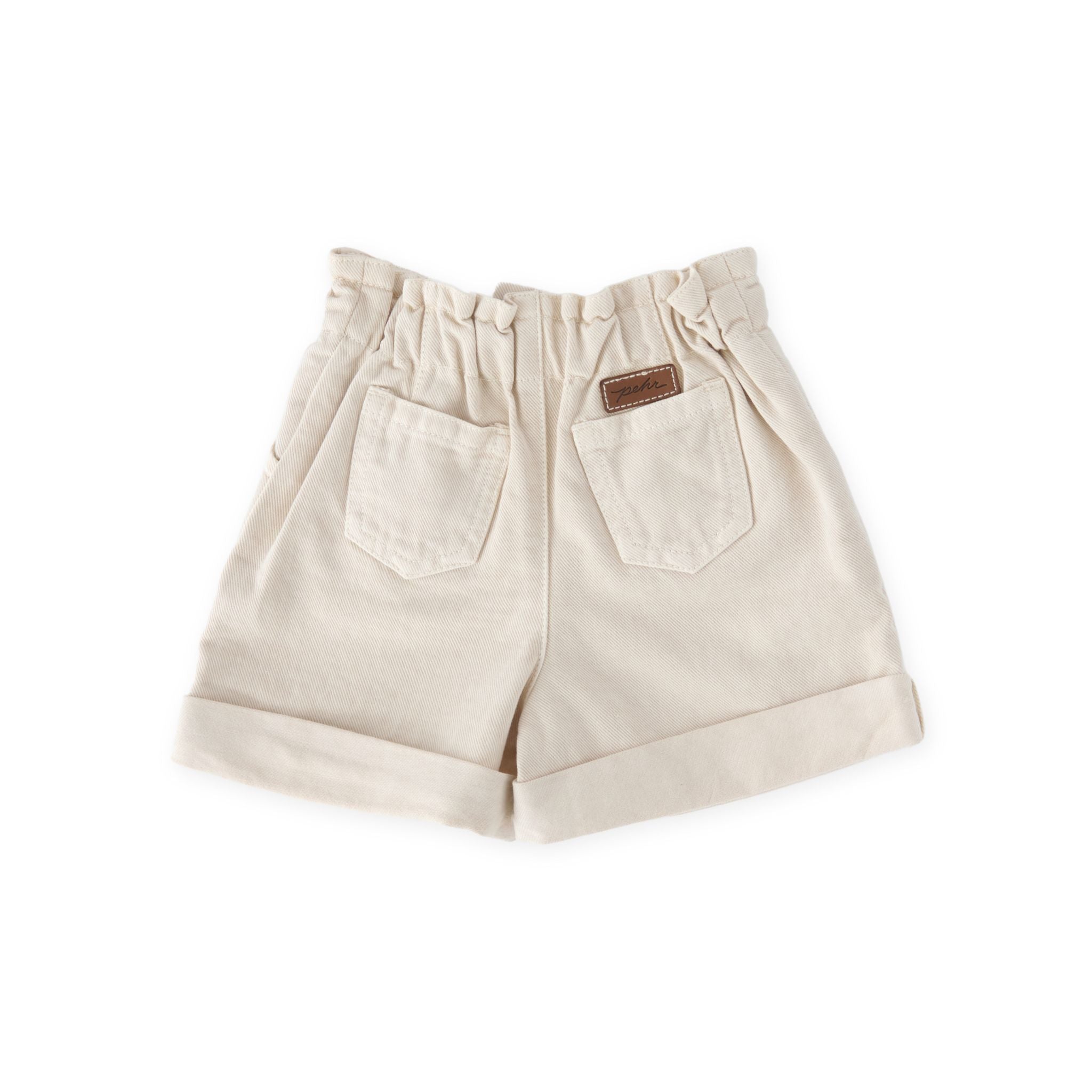Pehr-Vintage Twill Paperbag Shorts-Natural-4