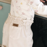 Pehr-Vintage Twill Paperbag Shorts-Natural-2