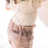 Pehr-Vintage Twill Paperbag Shorts-Peony-4