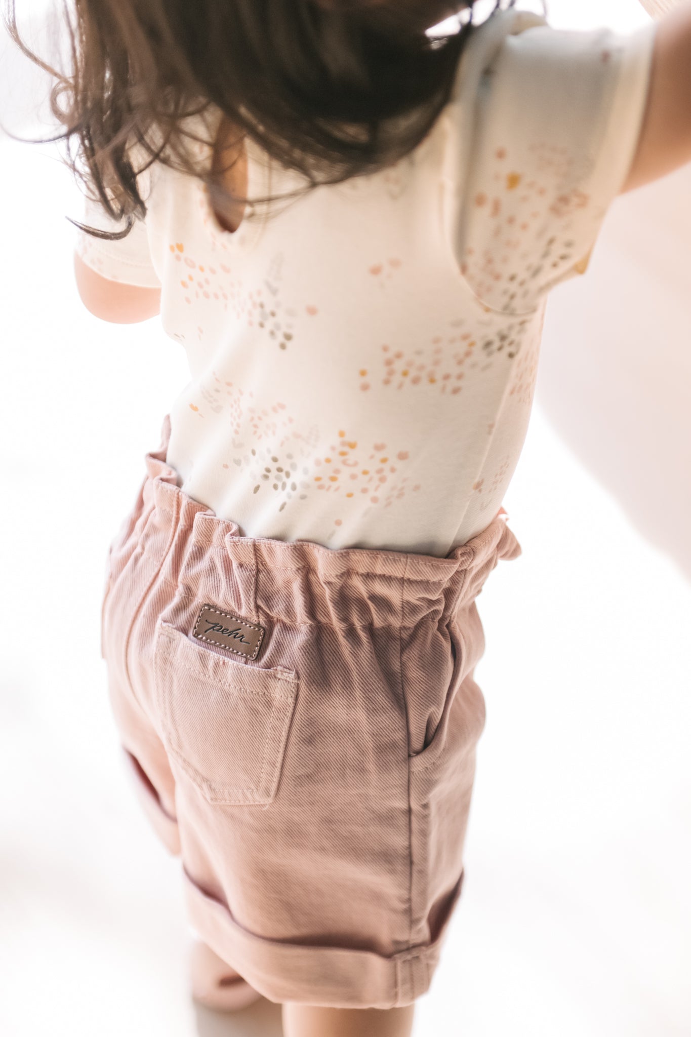 Pehr-Vintage Twill Paperbag Shorts-Peony-4