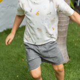 vintage twill short charcoal