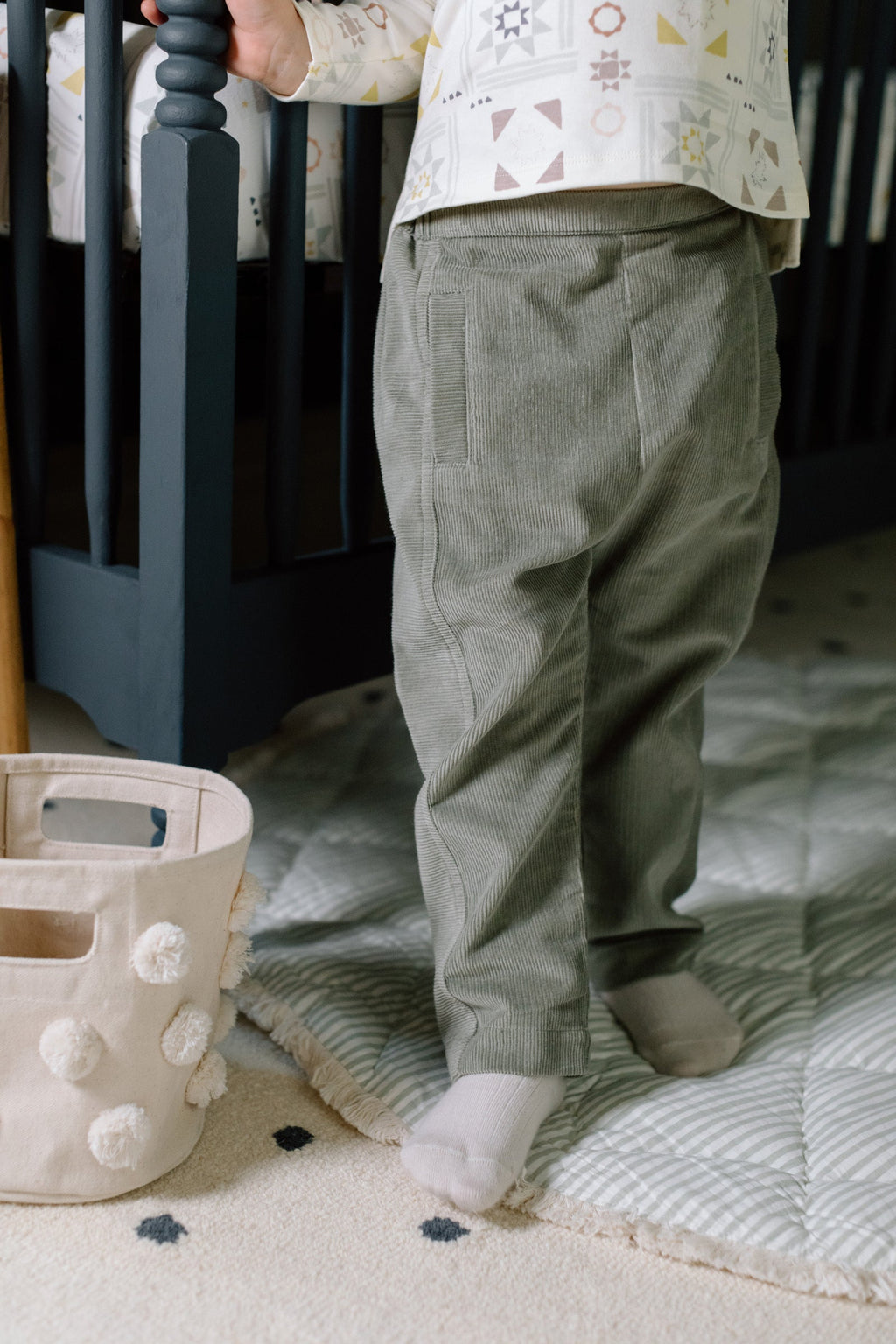 kids corduroy kids pant sage
