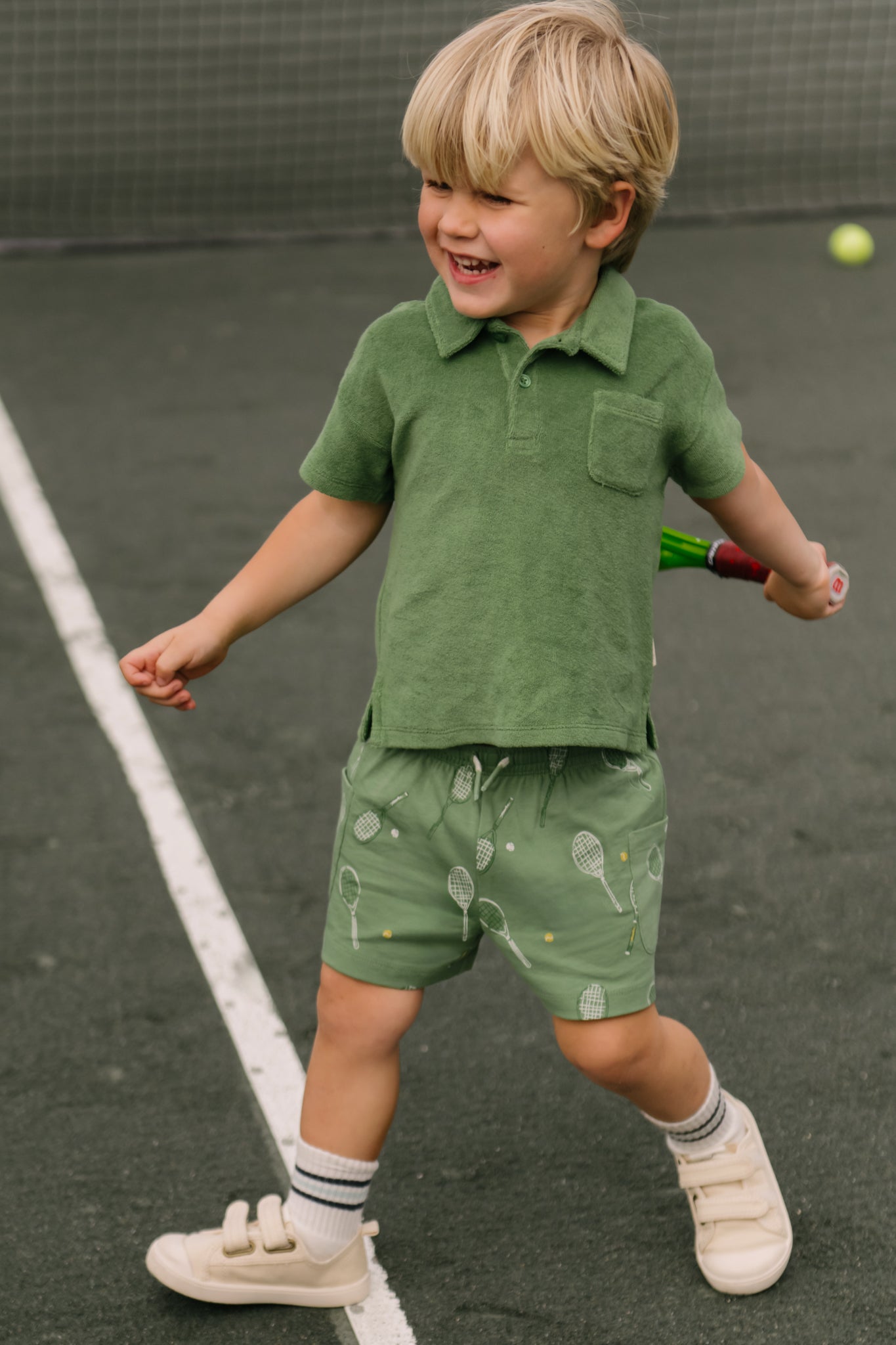 Tennis Toddler Short - Doubles Green