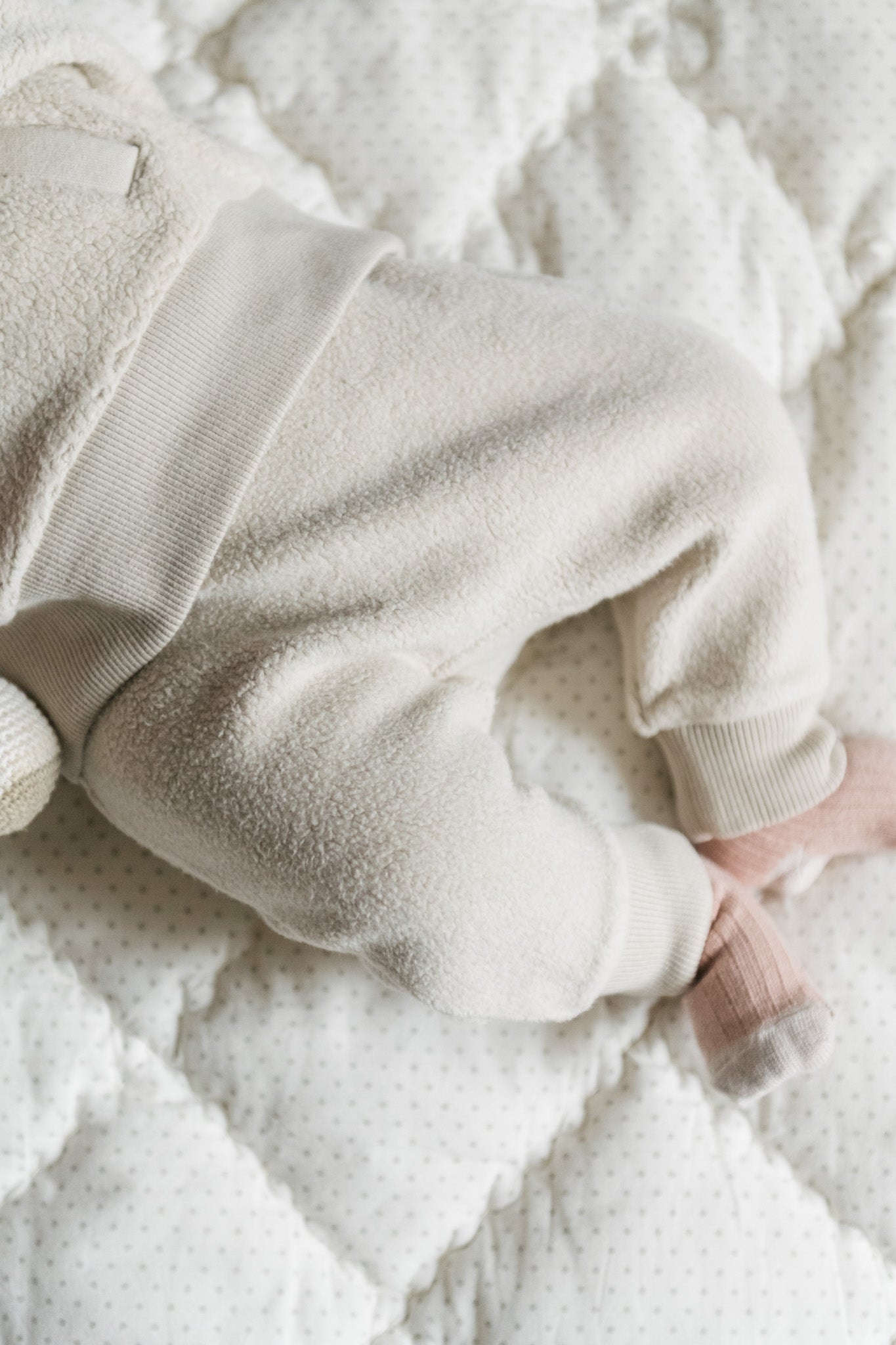 Pehr-Teddy Fleece Harem Pant-Stone-2