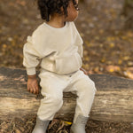 Pehr-Teddy Fleece Harem Pant-Stone-3