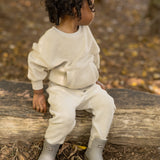 Pehr-Teddy Fleece Harem Pant-Stone-3