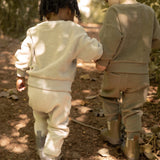 Pehr-Teddy Fleece Harem Pant-Stone-4