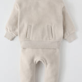 Pehr-Teddy Fleece Harem Pant-Stone-6