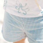 Pehr- Seersucker Shorts-Marine Blue-2