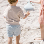 Pehr- Seersucker Shorts-Marine Blue-3