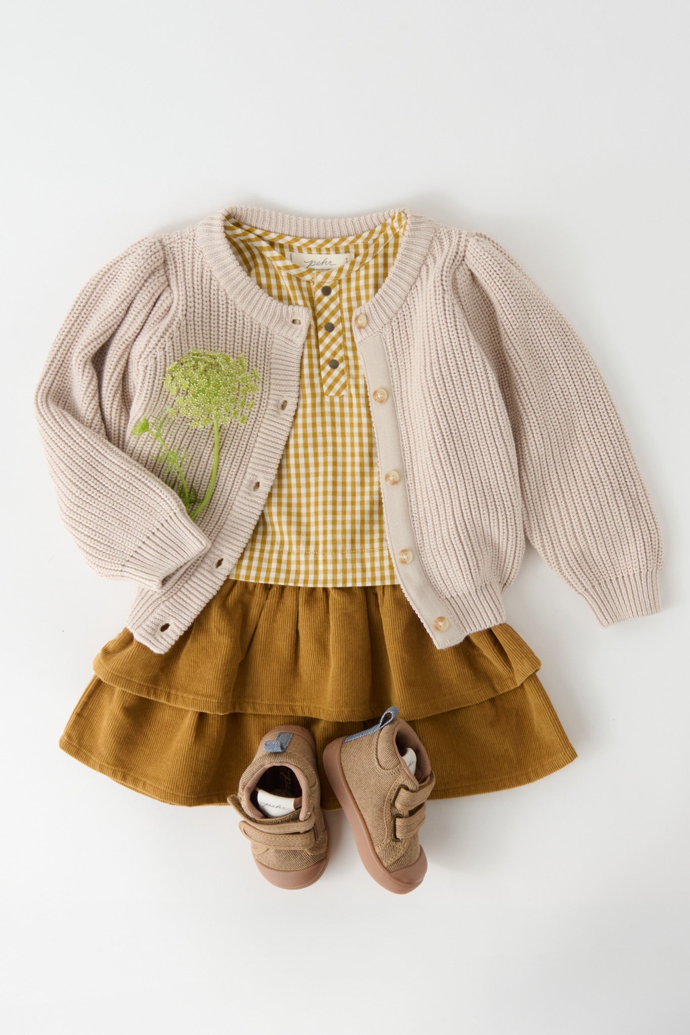 Pehr-Corduroy Skirt-Ochre-5