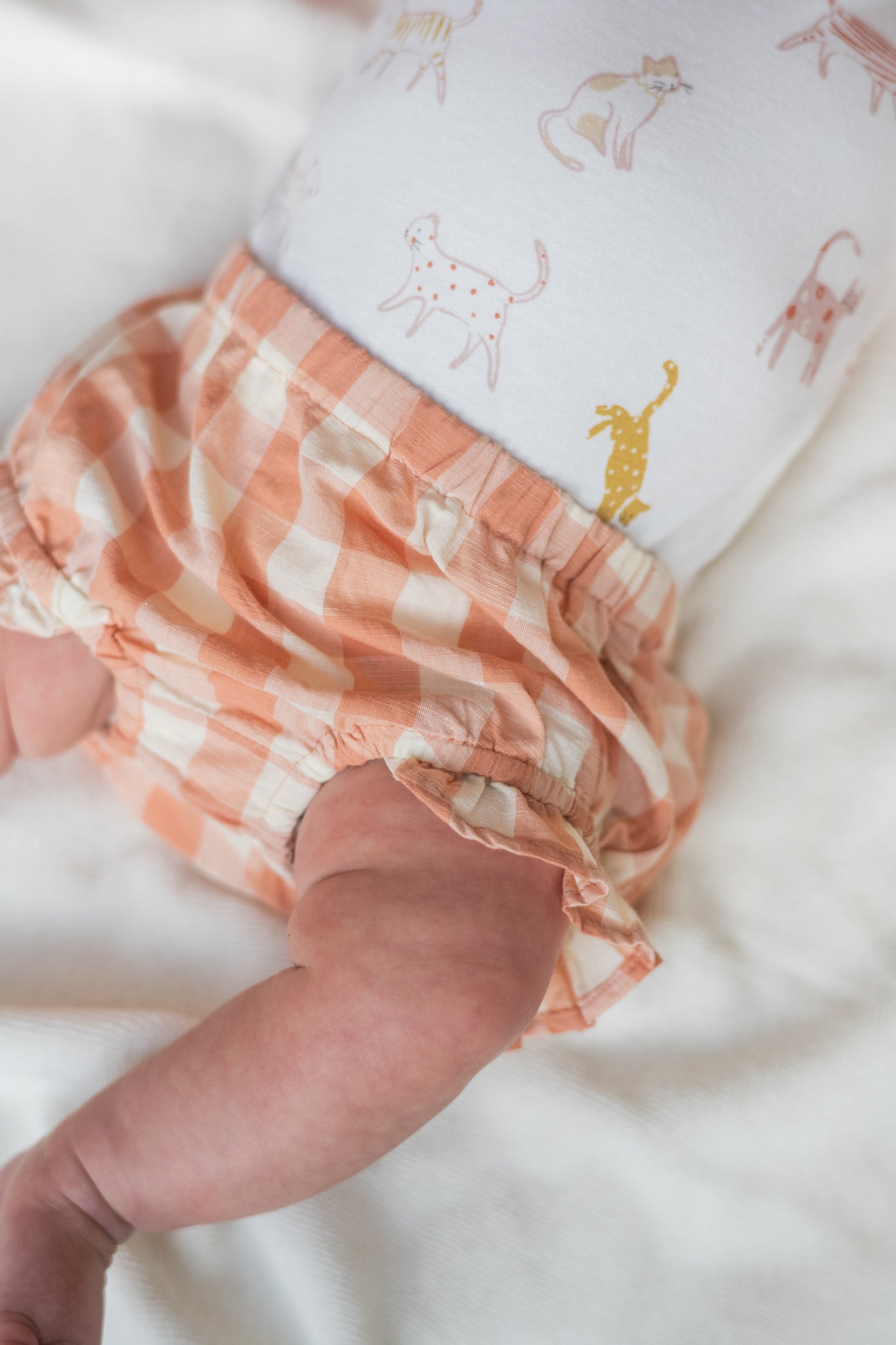 Checkmate Ruffle Bloomer - Melon