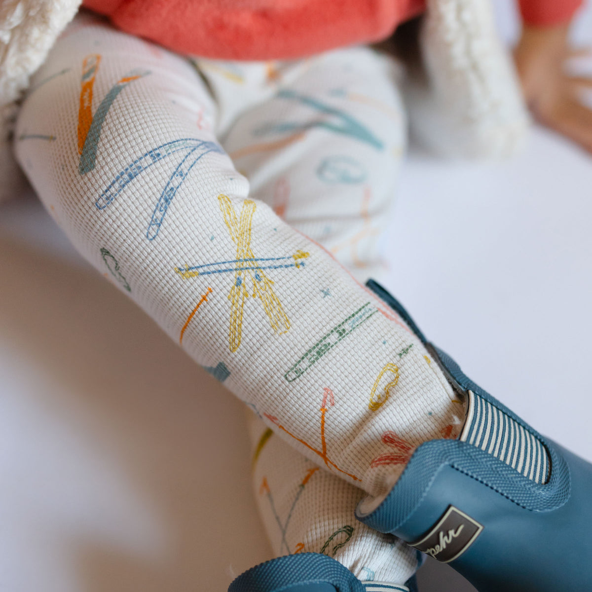 Petit Ski Legging - Apres- On Toddler- Pathfinder Boot- Up Close Colorful Ski Print