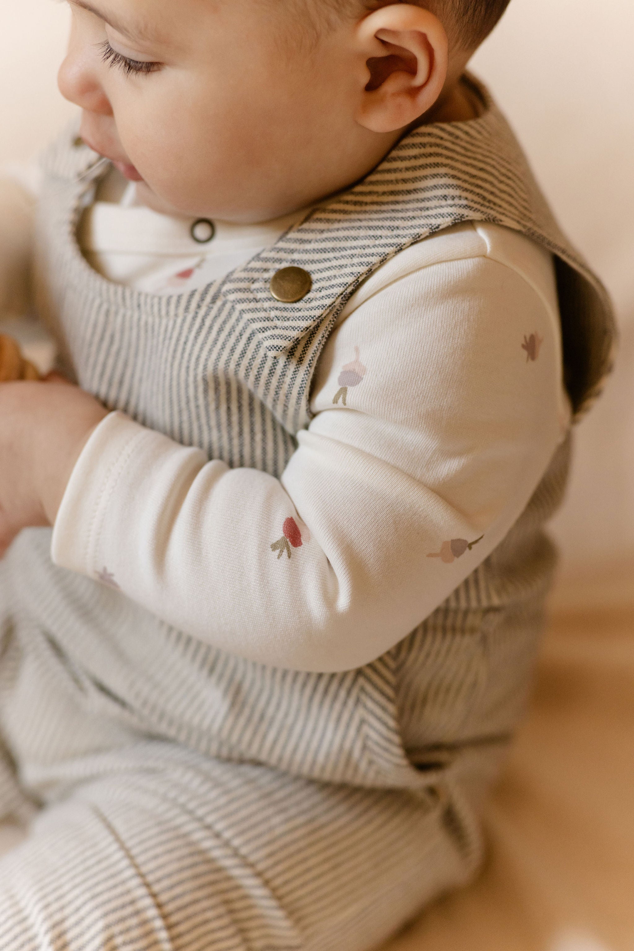Pehr-Railroad Baby Overall-Railroad Stripe-2