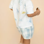 Dropped Shoulder Short Sleeve T-Shirt - Octopus Oasis