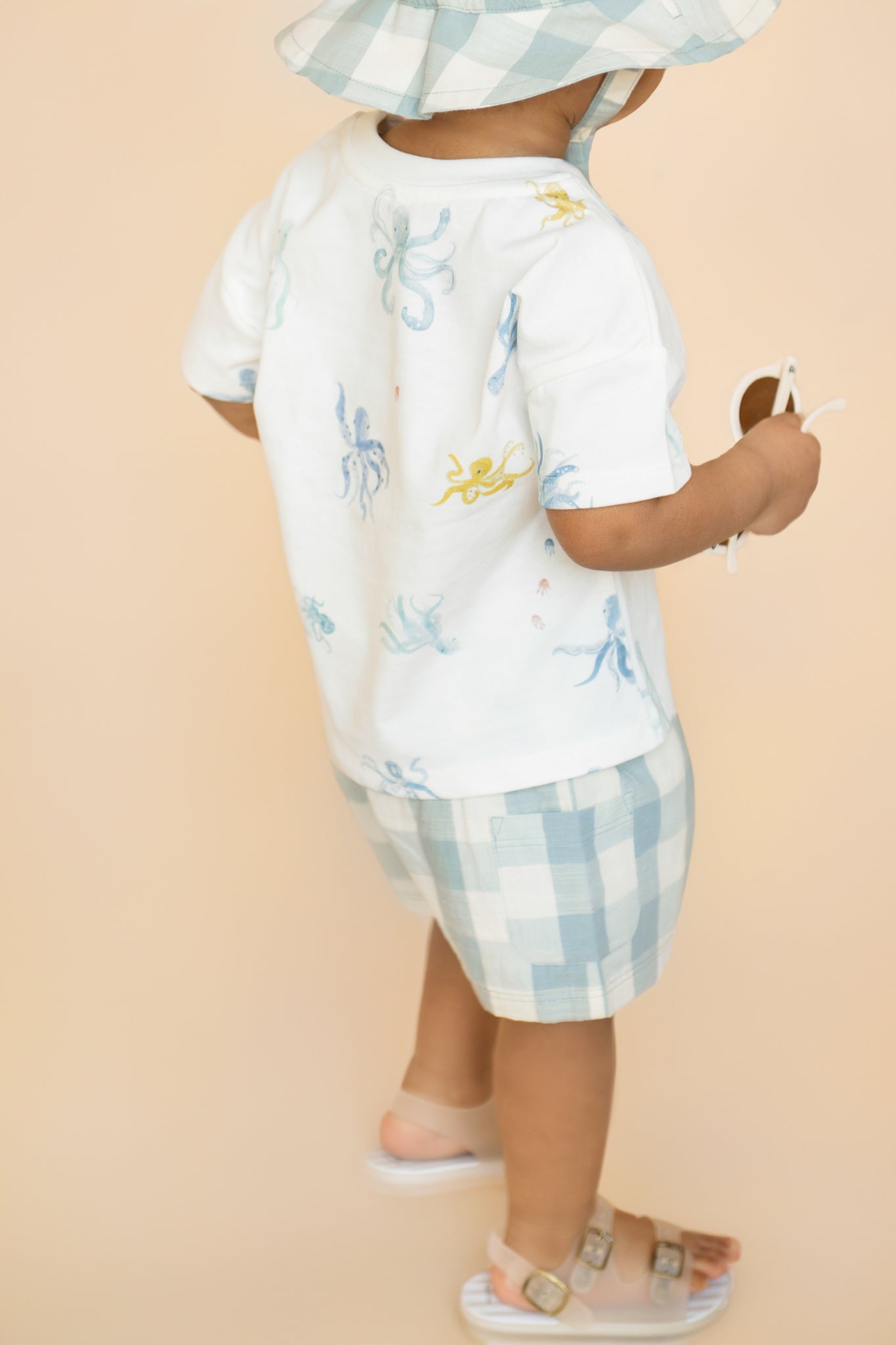 Dropped Shoulder Short Sleeve T-Shirt - Octopus Oasis