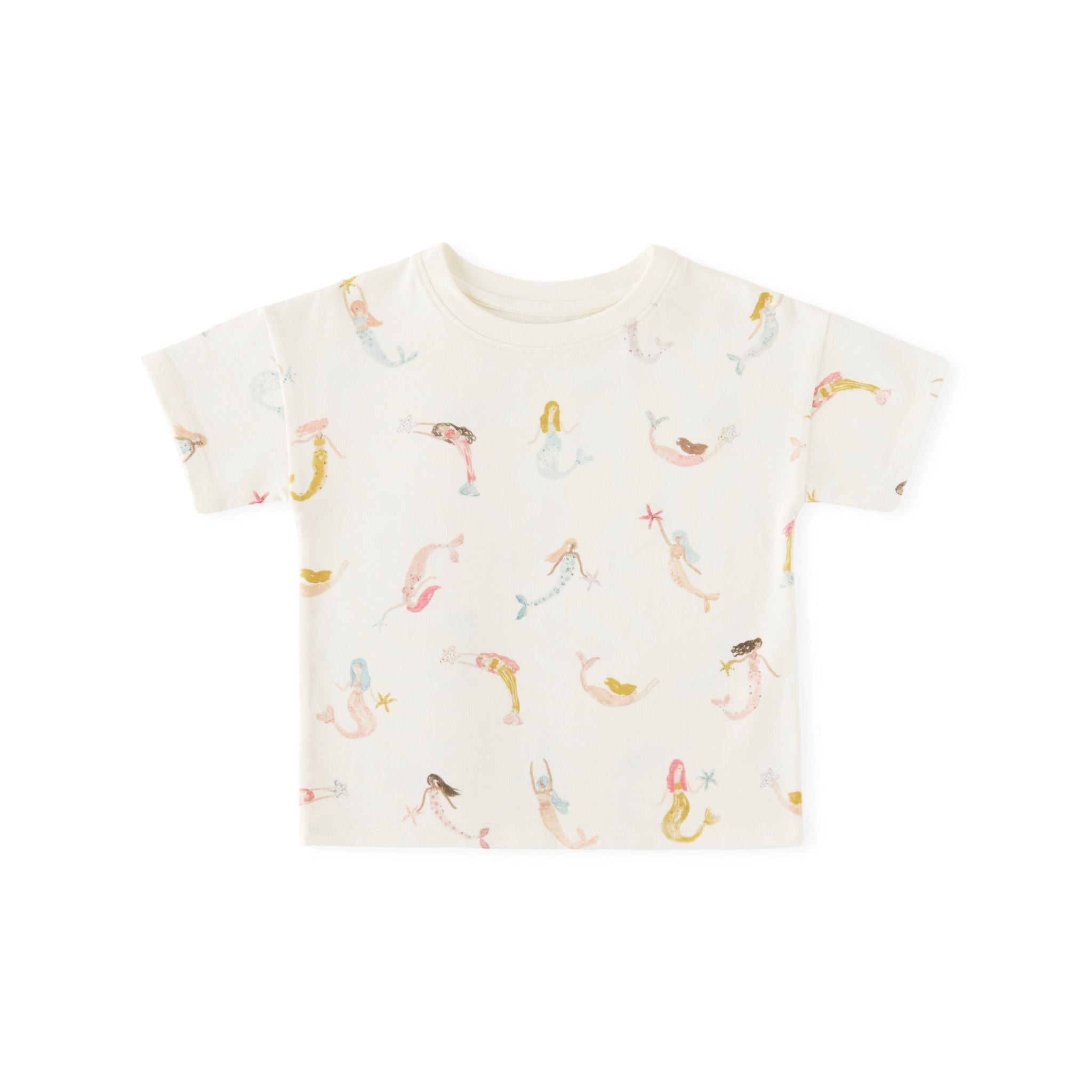 Dropped Shoulder Short Sleeve T-Shirt - Mermaid Melody