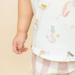 Dropped Shoulder Short Sleeve T-Shirt - Mermaid Melody