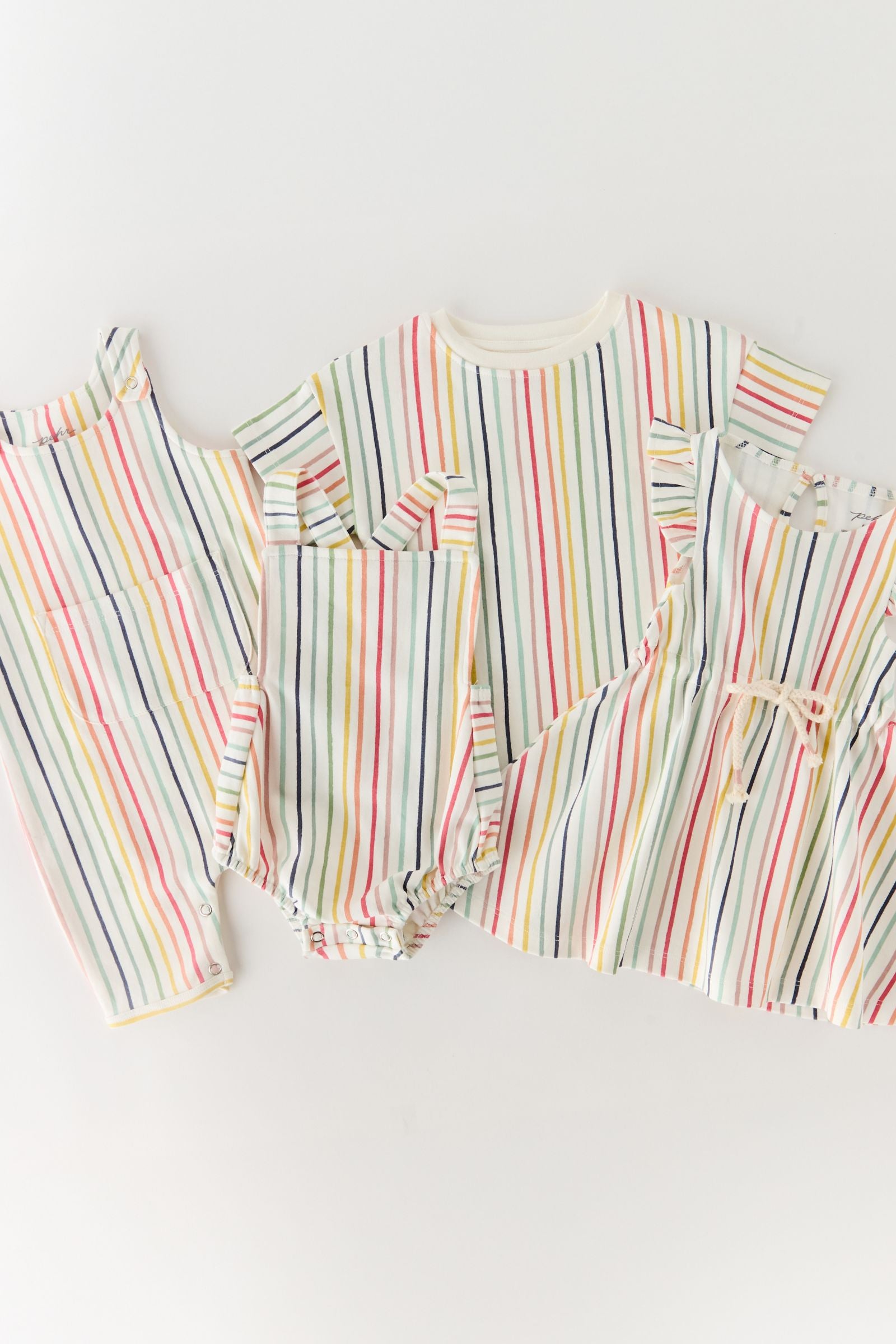 dropped shoulder short sleeve t shirt stripes away rainbow