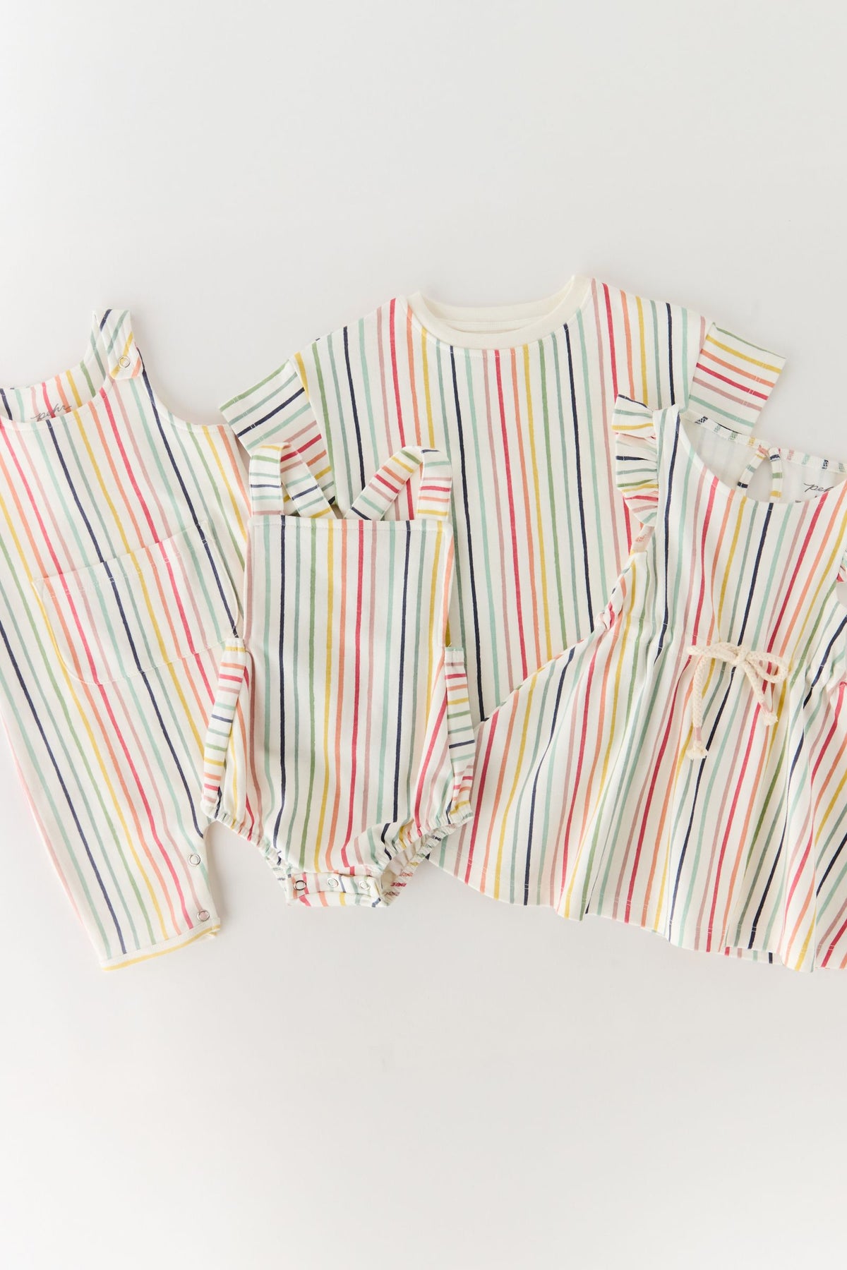 dropped shoulder short sleeve t shirt stripes away rainbow