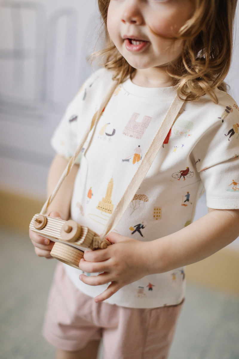 Dropped Shoulder Short Sleeve T-Shirt - Explore the World