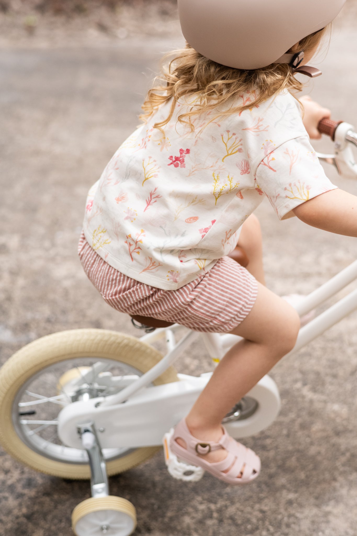 Dropped Shoulder Short Sleeve T-Shirt - Sea Bloom