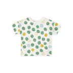 dropped shoulder short sleeve t shirt ace in greens pattern